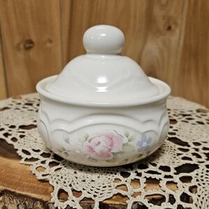 Vintage Pfaltzgraff Tea Rose Sugar Bowl with Lid Cottage Core No Chips/Cracks